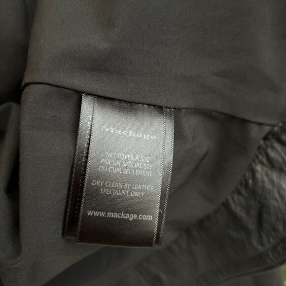 Mackage Kenya Black Leather Motorcycle Jacket XS Moto Jacket Ladies Tailored - Picture 14 of 16